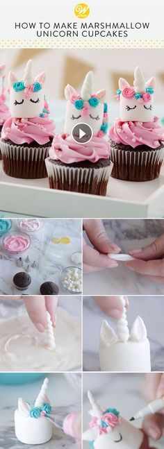 how to make unicorn cupcakes with icing