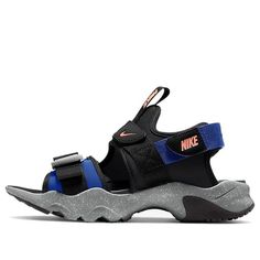 (WMNS) Nike Canyon Sandal 'Black Hyper Blue' CV5515-003 (Velcro/Women's) Blue Sandals, Nike Huarache, Stylish Sneakers, Black Sandals, Black Blue, Perfect Pair, Blue Black, Sneakers Nike, Nike