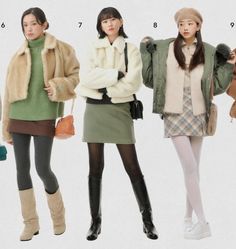 Japanese Fashion Women Winter, Tights Outfit Winter Casual, Fall Korean Outfits, Cat Inspired Outfits, Outfit Silhouettes, K Pop Outfits, Japanese Winter Fashion, Anime School, Fashion Kawaii