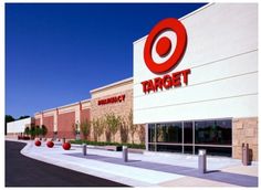 a target store with red balls on the ground