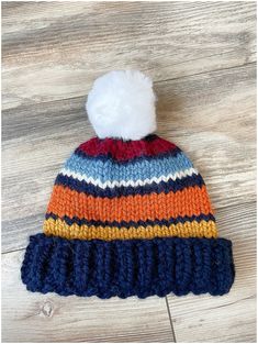 This striped hat was inspired by a GAP sweater worn by one of my own children. I love the fun combination of colors! It's perfect for an impromptu snowball fight, sledding/skiing with family and friends, or walking across campus. Made of wool blend yarn, this hat is one of the warmest I make! This hat can be customized with any colors you use, from pastels, to fall colors, or Christmas colors, it is sure to be a fun stylish hat you reach for again and again. A sweet customer sent me a sketch of Striped Winter Hats One Size Fits Most, Winter Striped Hats One Size Fits Most, Playful Multicolor Hats For Cold Weather, Fun Multicolor Warm Hat, Fun Multicolor Winter Hats, Warm Fun Multicolor Hats, Fun Multicolor Crochet Hat For Winter, Striped Hat, Beige Hat