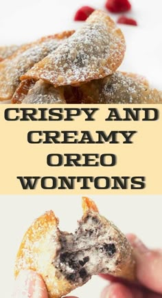 crispy and creamy oreo wontons