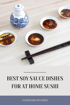 the best soy sauce dishes for at home sushi is on display with chopsticks