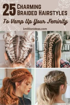 25 Charming Braided Hairstyles To Vamp Up Your Feminity Medium Hair Braids, Braids For Medium Length Hair, Side Braid Hairstyles, Beautiful Braided Hair, Viking Hair, Braided Hairstyle, Braid Styles, Go Out