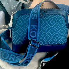 Michael Kors , 32f2st9c7j , Lg Dome Xbody , Hri Blu Mlti . $198.00 Bnwt (Brand New With Tags) - Nbw (Never Been Worn) ! Perfect Condition Just Not My Color My Color, Michael Kors Crossbody, Michael Kors Bag, Beautiful Blue, Crossbody Bags, Michael Kors, Bag Lady, Conditioner, Brand New