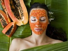 13 DIY Homemade Face Masks For Glowing Skin (Overnight) | Trabeauli Papaya Face Mask, Papaya Mask, Papaya Facial, Lemon Face Mask, Home Remedies For Acne, Skin Secrets, Acne Remedies