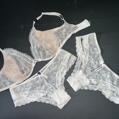 Beautiful Nwt Victoria&Apos;S Secret Set, Includes:1)36ddd Unlined Bra 2)2 Xl Panties Gorgeous Set!!Extremely Rare!!!!!! The Set Is Perfect As A Gift!!! Very Pretty!!!Dear Buyers, Also Pls, Ask Questions Before Buying Please!I&Apos;Ll Be Happy To Answer Them ))) All Sales R Final, So No Returns Please. Check Out My Other Vs Items. * I&Apos; M Aiming At Getting A 100% Positive Rating, So Please Make Sure You Leave 5 Stars After You Receive Your Beautiful Items))) I Will Do The Same For You!I Do C White Lace Feminine Sets, Elegant Victoria's Secret Sets, Balconet Bra, Corset Bra, Gray Sports Bra, Unlined Bra, Beautiful Items, Balconette Bra, Lace Corset