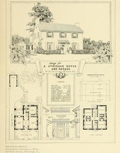 an old house is shown with plans for it