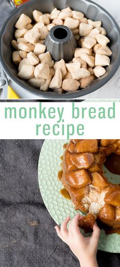 there is a monkey bread recipe on the plate