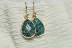 Gorgeous blue agate on a gold ear hook with diamond inlay Gold Teardrop Agate Earrings, Gold Agate Teardrop Earrings, Elegant Agate Drop Earrings, Elegant Agate Earrings, Elegant Teardrop Agate Earrings, Elegant Faceted Turquoise Earrings, Elegant Turquoise Faceted Earrings, Elegant Agate Earrings As A Gift, Elegant Agate Earrings For Gift