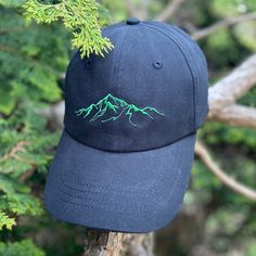 Mountain Peak Hats, Bulk Personalized Baseball Caps for Men, Unisex Custom Hiking Apparel Embroidered OSFA, Black Unwashed Customized Ponytail Hats for Women, Granola Girl Gifts for Her - CUSTOM TEXT available on the back of cap, above strap opening. - THREAD COLOR (optional): Choose a color for your custom wording & write into personalization box (color options in listing photos). Default: white / black thread, depending on cap color. - Custom wording on the back of cap will be embroidered acco Granola Boy, Hiking Apparel, Ponytail Hats, Green Cap, Boy Gifts, Hat Types, Ponytail Hat, Cap Designs, Mountain Peak