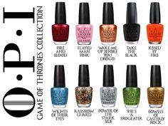 Game Of Thrones Collection, Opi Colors, Fingernail Polish, Polish Ideas, Nail Colours, Get Nails, Beauty School