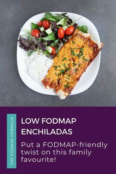 These easy low FODMAP enchiladas are so good you'll forget they're low FODMAP! FODMAP Recipes | FODMAP Diet | FODMAP Diet Recipes | FODMAP Diet Dinner | FODMAP Dinner | FODMAP Dinner Recipe | enchiladas | Savoury | Mexican | Texmex #lowfodmap #dinner #beef #easy www.fodmapormula.com Fodmap Enchiladas, Healthy Fodmap Recipes, Recipe Enchiladas, Low Fodmap Appetizers, Fodmap Food List, Fodmap Chicken