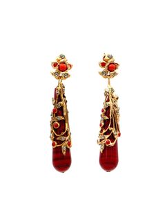 Red-Marble Murano glass and 14K Venetian gold drop earrings | Etsy Art Nouveau Earrings, Fairy Tale Jewelry, Headpiece Jewelry, Gold Outfit, Gift Art, Red Earrings, Fantasy Jewelry, Earrings Statement, Jewelry Inspo