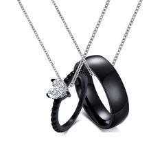 PRICES MAY VARY. Chain length – 45 cm + 5 cm for women,60 cm for men. Material– Stainless steel. I Love You Forever and Always Matching Couple Ring s Necklace for him and her sets for 2. Necklaces for wife and husband,boyfriend and girlfriend. Necklaces for Mothers day.Birthday.Valentines day.Anniversary.Back to school.Coming of age.Engagement.Graduation.Wedding.Friendship.Thanksgiving day.Christmas.Holiday.New Year for mom mother grandma nana sister daughter grandmother granddaughter best frien Couples Necklace Matching, Black Stainless Steel Promise Jewelry, Black Couple's Necklace As Gift, Black Stainless Steel Necklace For Anniversary, Anniversary Black Stainless Steel Necklace, Black Stainless Steel Necklace For Valentine's Day, Black Couples Jewelry Gift, Matching Chains For Couples, Matching Couple Jewelry