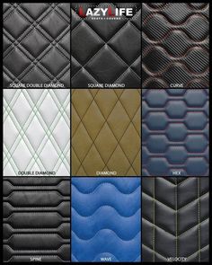 many different types of leathers and colors