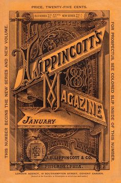 an old advertisement for tappingott's magazine from the early 1900's,