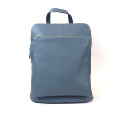 Adaptable Elegance: This backpack offers you the freedom to wear it your way. Carry it as a crossbody, a stylish shoulder bag, or the classic backpack style - it effortlessly adjusts to your needs and mood. Smartly Organised: With internal zip and slip pockets, your essentials remain neatly organised. Plus, the front and back zip pockets add extra space for quick access to your belongings. Stunning Hardware: Gold hardware adds a touch of sophistication to this versatile accessory, making it a statement piece wherever you go. Your Choice of Hue: With a spectrum of captivating colours, you can express your individuality and match your bag to your outfit. From bold and vibrant to timeless and classic, there's a shade for every style. Built to Last: Crafted from genuine Italian leather, this b Blue Softback Backpack For Everyday Use, Blue Backpack For Everyday Use, Blue Softback Backpack For Everyday, Blue Everyday Backpack With Adjustable Strap, Blue Satchel Backpack For Everyday Use, Everyday Blue Backpack With Adjustable Strap, Everyday Blue Satchel Backpack, Blue Leather Backpack For Everyday Use, Blue Leather Backpack For Travel