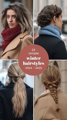 Simple winter hairstyles 2024 - 2025 offer cute and easy options for women with short or long hair. Short hair bobs look great under winter hats, while long hairstyles styled with a bow add a classy touch for formal occasions. Curly or dark styles bring depth, and Aespa short cuts offer Y2K inspo for a trendy look. These ideas are fun and versatile for any winter day.