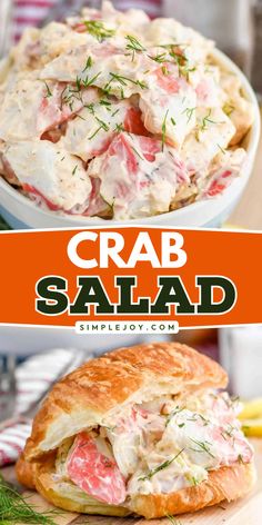 Looking for a light summer dish? This Crab Salad recipe is easy to make and perfect for 4th of July food! With creamy dressing, crab meat, red onion, and celery, it's a refreshing addition to your summer salad recipes! Immitation Crab Recipes, Crab Salad Sandwich, Crab Meat Salad, Easy Spring Recipes, Crab Sandwich, Crab Salad Recipe, Creamy Dressing, Side Dish Recipes Easy, Crab Salad