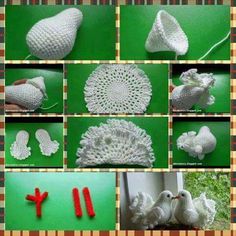 crochet patterns for baby shoes and booties are shown in many different ways