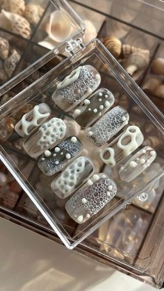 New Nail Art Design, Punk Nails, Korean Nails, Coffin Shape Nails, Really Cute Nails, Brown Nails