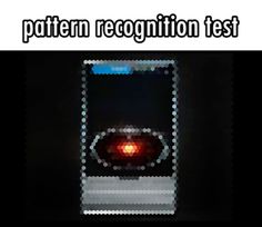 an image of a cell phone with the text pattern recognition test