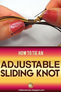 the cover of how to tie an adjustable sliding knot, with instructions on how to use it