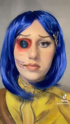 Coraline 🐈‍⬛🪡🧵makeup look #coraline #theothermother #makeupartistry #sfx Caroline Makeup, Artistry Makeup, Makeup Looks, Quick Saves