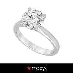 a diamond engagement ring with the words macy's on it and an image of a white