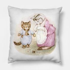 Tom Kitten, Beatrix Potter -- Choose from our vast selection of throw pillows to match with your desired size to make the perfect custom pillow. Pick your favorite: Movies, TV Shows, Art, and so much more! Available in extra small, small, medium, large. For beds, couches/sofas, love seats, and chairs. Perfect for decoration. Beatrix Potter Tom Kitten, Tom Kitten, Beatrix Potter Mrs Tittlemouse, Beatrix Potter Book Collection, Classic Childrens Books, Beatrix Potter, Animal Friends, Peter Rabbit, Designer Throw Pillows