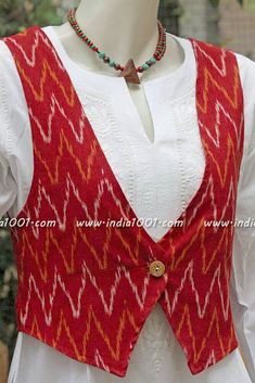 Easy Fancy Dress, Jacket Style Kurti, Kurti With Jacket, Churidar Designs, Simple Kurta Designs, Designer Kurti Patterns, Kurti Patterns, Simple Kurti Designs, Neck Designs For Suits