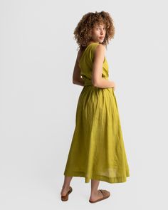 Effortlessly poised olive green midi dress made from lightweight handwoven cotton. Includes a matching tie-up belt for added style. Pair with flats or sandals to complete the look. One Shoulder Long Dress, Long Dress For Women, Midi Length Dress, Dress For Women, Summer Collection, Midi Length, One Shoulder Dress, Olive Green, Long Dress