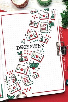 a christmas card with the word december written on it