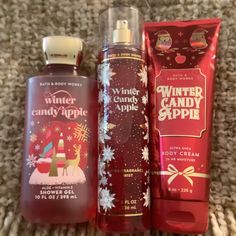 Brand New Smells Amazing Bath And Body Works Christmas, Peppermint Lotion, Bath N Body Works, Shea Butter Hand Cream, Bath And Body Works Perfume, Bath And Body Care, Body Care Routine, Candy Apple, Moisturizing Body Wash