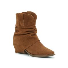 Steve Madden-Wesley Foldover Bootie Look effortlessly cool in the Wesley foldover bootie from Steve Madden.This soft suede pair is crafted with extra material on the shaft to create a slouchy silhouette. Complete with a classic block heel and a sleek almond toe. Simply pull on this style and be ready to rock the latest trend! Click here for Boot Measuring Guide. Chestnut Brown, Latest Trend, Kids Sandals, Hush Puppies, Soft Suede, Anne Klein, Chestnut, Salvatore Ferragamo, Bootie