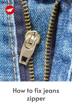 How to fix jeans zipper Zipper Problems, Denim Hacks, Fix Broken Zipper, Fix A Zipper, Repair Jeans, Zipper Repair, Sew Zipper, Broken Zipper, Shoe Lace Tying Techniques