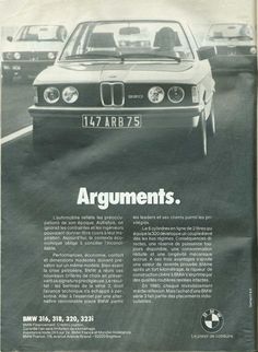 an advertisement for the bmw car company