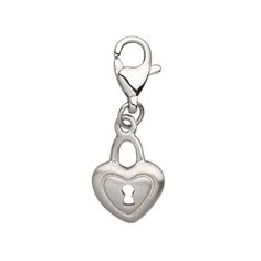 Puffed heart lock charm and attached lobster claw clasp are made of rust-resistant 316L jeweler's grade stainless steel, then given a attractive matte finish. Heart Pendant Charms With Lobster Clasp, Silver Stainless Steel Charms With Lobster Clasp, Silver Heart Charms With Lobster Clasp, Nickel Free Metal Heart Charms, Nickel-free Metal Heart Charms, Nickel-free Heart-shaped Metal Charms, Metal Heart Charm, Heart Lock, Puffed Heart