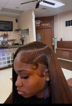 90s Cut Hair, Slick Styles, 90s Cut, Hype Hair, Flat Iron Hair, Weave Ponytail Hairstyles, Iron Hair, Weave Styles, Quick Braided Hairstyles