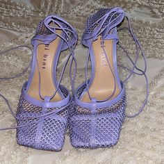 Beautiful For Any Occasion Women’s Size 9 Lavender Heels For Spring Evening, Lavender Evening Heels For Spring, Lavender Open Toe Evening Heels, Lavender Round Toe Heels For Evening, Lavender Open Toe Heels For Evening, Purple Square Toe Heels For Party, Purple Square Toe Heels For Formal Occasions, Lavender Heels For Spring Party, Lavender Heels For Summer Party