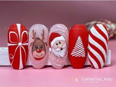 Santa Nail Art, Christmas Nail Art Designs