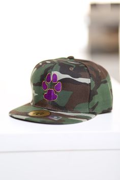 Dawg Pound fitted cap Fashion Thoughts, Omega Psi Phi, Fitted Caps, Fraternity, Snapback Cap, Ball Cap, Embroidered Design, Woven Fabric, Camouflage