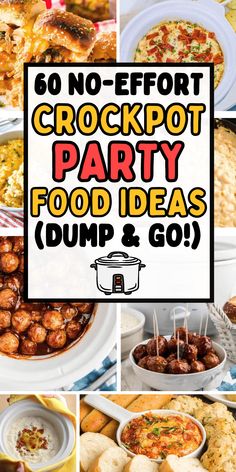 Quick and easy crockpot party food ideas for a crowd! These crockpot party appetizers, snacks, dinners, drinks and desserts are crowd pleasers make ahead party food. Best potluck dishes & slow cooker appetizers for football party, office party, Halloween, Thanksgiving, new years or xmas holiday party, luau party, 4th of july, or super bowl. Meatballs, sausage, kielbasa, hot crockpot dips. Fall appetizers crockpot, party food appetizers, appetisers recipes, crockpot appetizers, crockpot snacks. Easy Crockpot Party Food, Appetizers For Football Party, Potluck Recipes Crockpot, Crockpot Party, Crockpot Potluck, Crockpot Snacks, Crockpot Party Food, Pot Luck Dishes Easy, Cheap Party Food