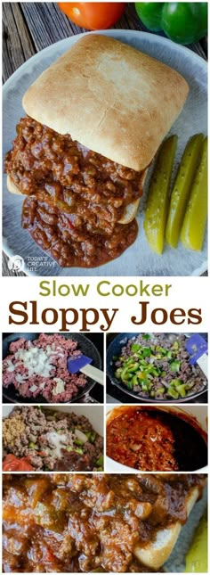 slow cooker sloppy joes recipe on a plate