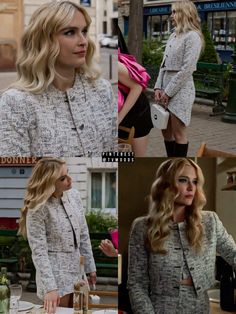 #emilyinparis #camillerazat #camille #emilyinparisoutfits #camilleoutfits  #camillerazatoutfits #netflix #moda #fashion #style #outfits #seriesoutfits Camille Razat Emily In Paris Outfits, Camille Razat Style, Camille Emily In Paris Outfits, Emily In Paris Camille, Emily In Paris Fashion, Camille Razat, Emily In Paris Outfits, Tweed Set, Fashion Style Outfits