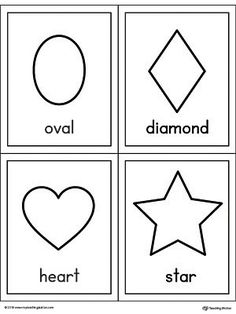 four different shapes that are in the shape of hearts, stars, and ovals