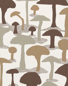 an image of a pattern with mushrooms on it