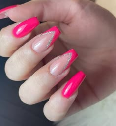 25 cute pink nails - Just another WordPress site Stand Out Nail Designs, Hot Pink And Black Nails French Tip, Nails For A Hot Pink Prom Dress, Hot Pink French Nails Coffin, Hot Pink Nails With Silver Glitter, Hot Pink Hoco Nails Almond, Nail Color For Hot Pink Dress, Hot Pink Concert Nails, Fuchsia Pink Nail Designs