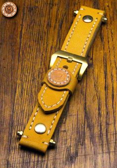 Handcrafted strap, made of veg. tan. cow hide.  24/24  mm. 135/85 mm. 3-6.5mm thick. solid bronze buckle and accessories. Unique work. Please feel free to ask for more detailed pics. Also, please check carefully your time piece specs and wrist size before ordering. Adjustable Gold Leather Watch Bands, Adjustable Brown Bracelet Strap Watch Band, Cow Hide, Leather Watch Strap, Bronze Age, Good Morning Beautiful, Beautiful Watches, Watch Strap, Leather Watch